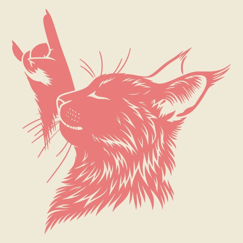 Skirt Cat Profile – Devil Horns Silhouette