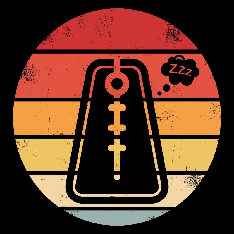 Metronome Music Beat Funny Largo Retro
