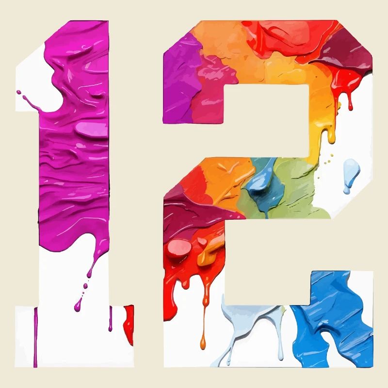NUMÉRO COLORÉ 12 COLORÉ 12E ANNIVERSAIRE