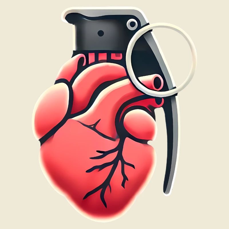 Explosive Herzgranate Design