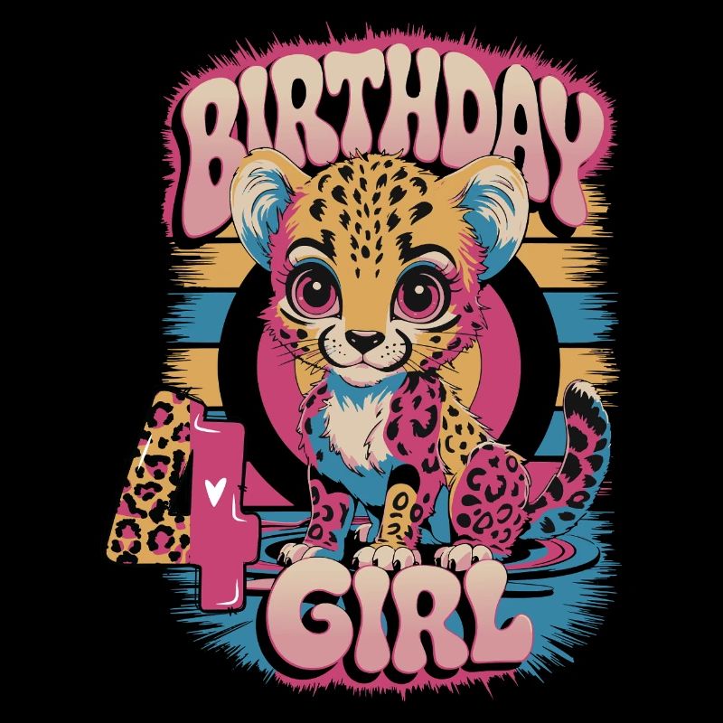 4. Geburtstag Leopard Mädchen