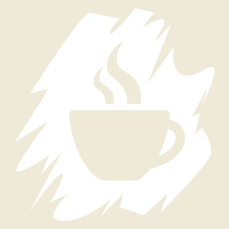 Coffee brush strokes logo icon café illustration