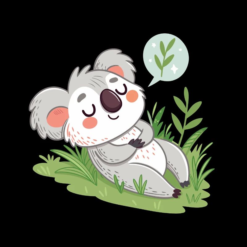 Dreamy Koala auf Pastellrasen