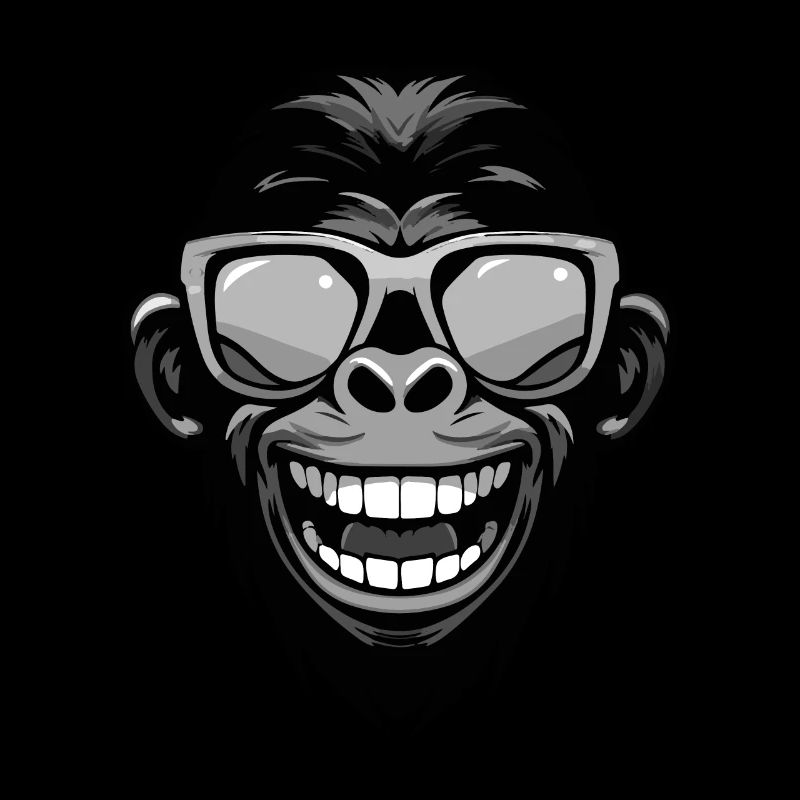 Monkey Hipster Cool Party