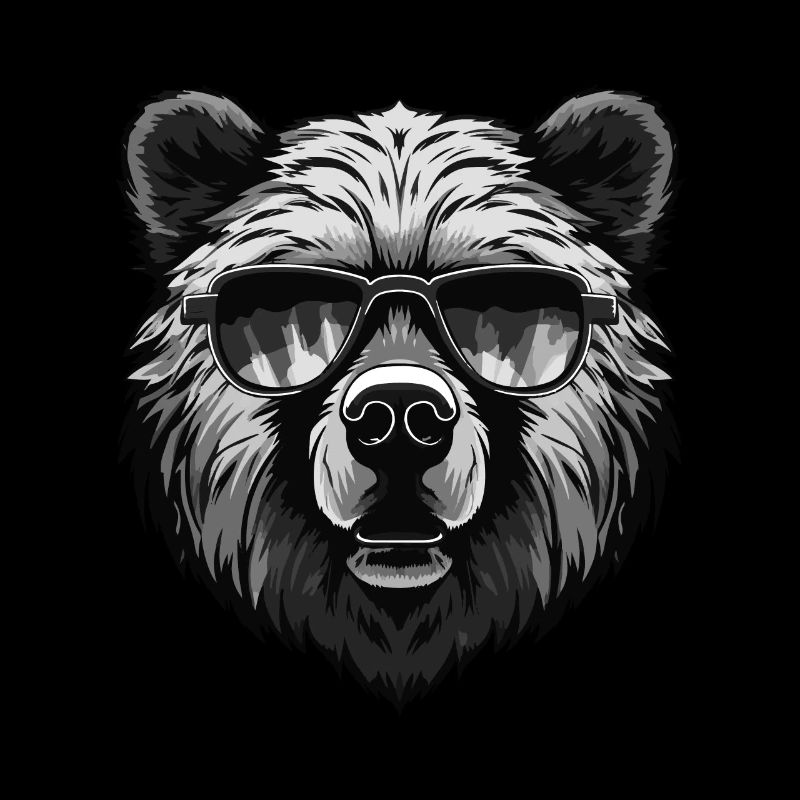 Bär Hipster Cool Party