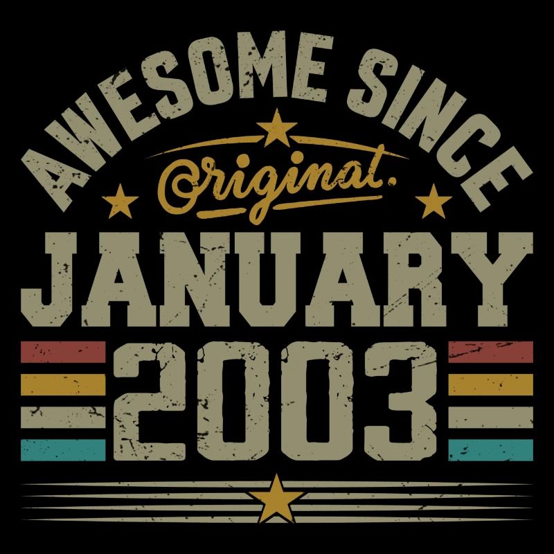 Rétro Cadeau D'anniversaire Nées En Janvier 2003