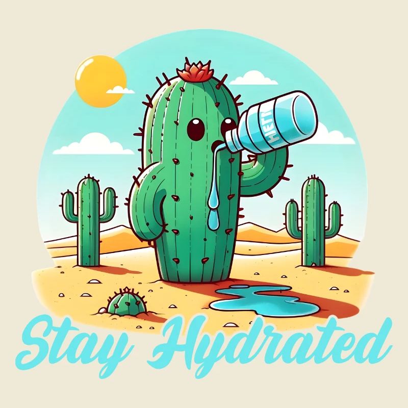 Cactus Restez hydraté