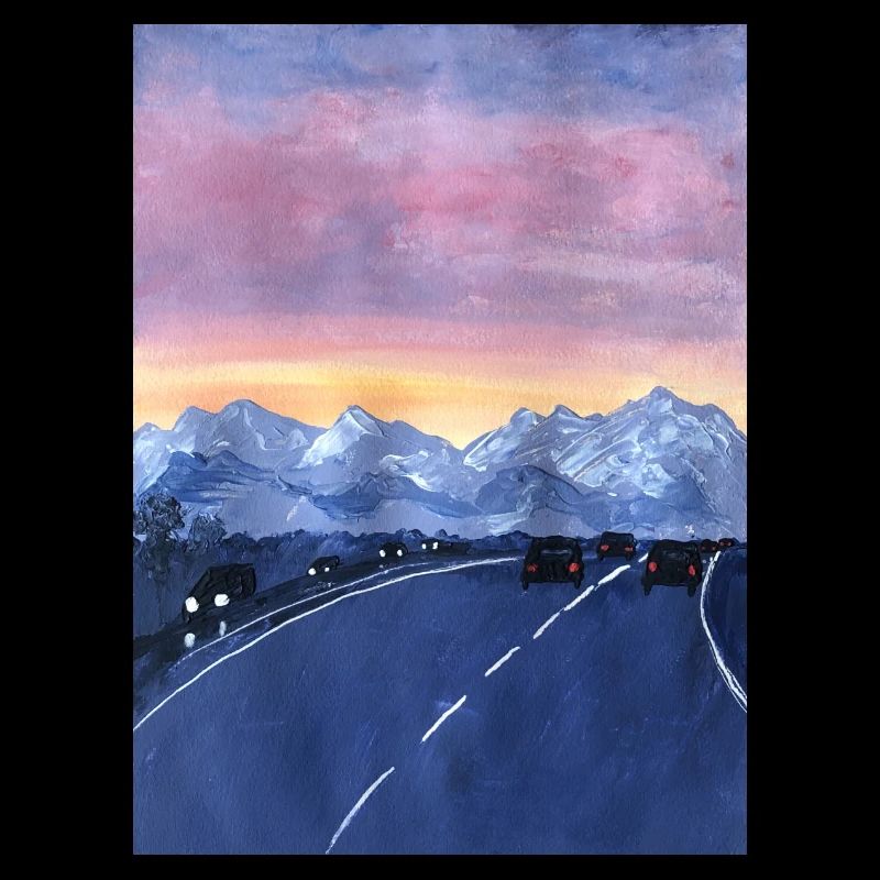 Dämmerung der Straße