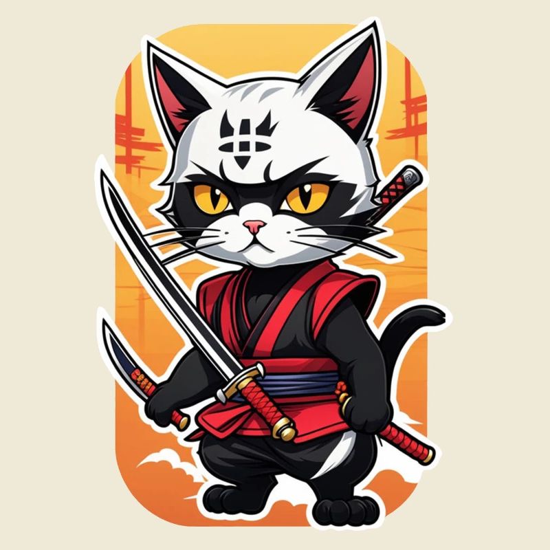 Ninja Katze - Samurai Kätzchen