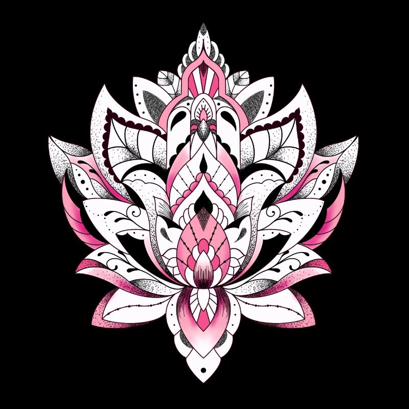 Lotus Mandala Pink Color