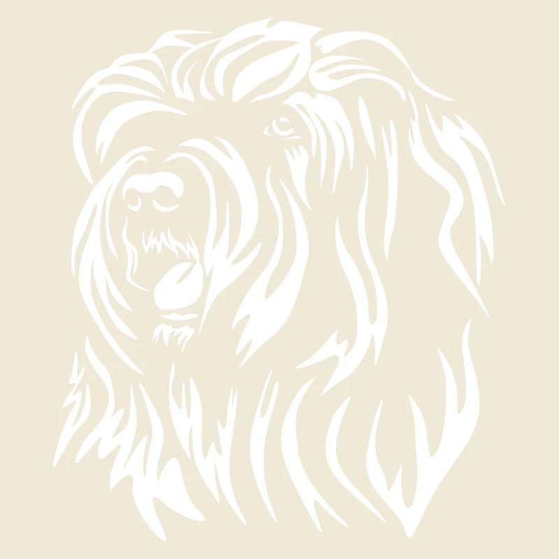 Bearded Collie Head "Black Edition"