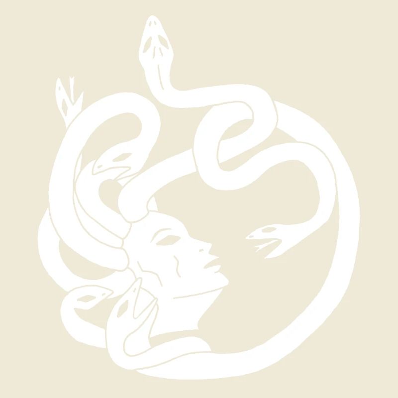 Snake-haired woman (white)
