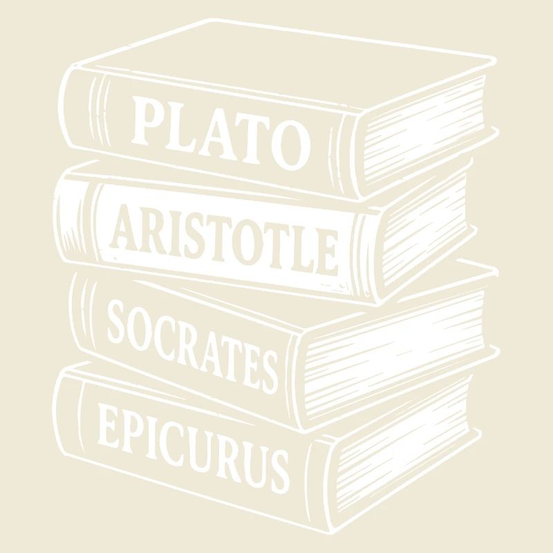 Classical Philosophers Book Stack Design