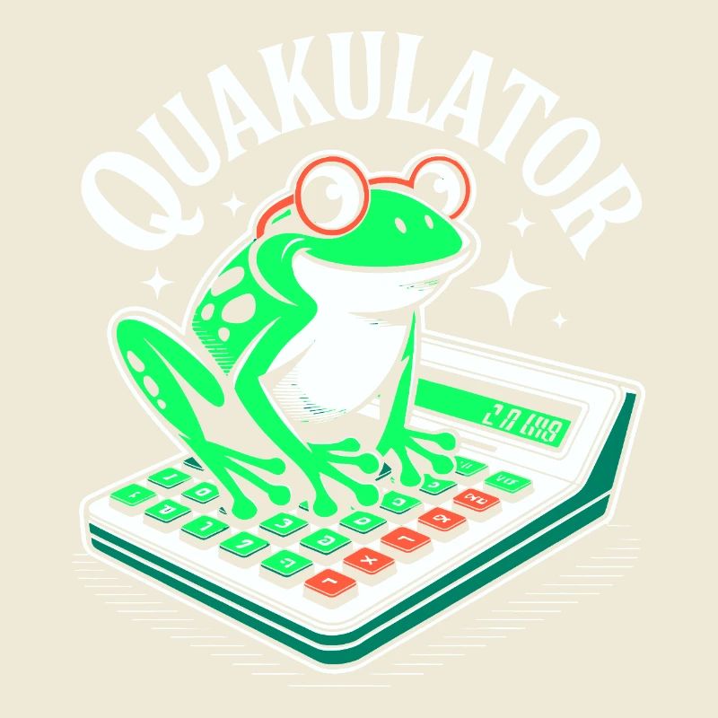 Drôle de dicton Math Frog Calculator