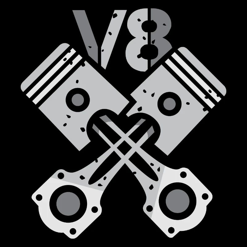 V8 Engine Piston – Mechanic Power Design