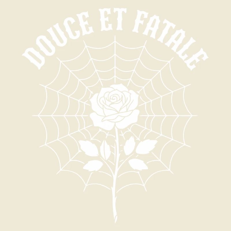 Rose au centre du Web araignée
