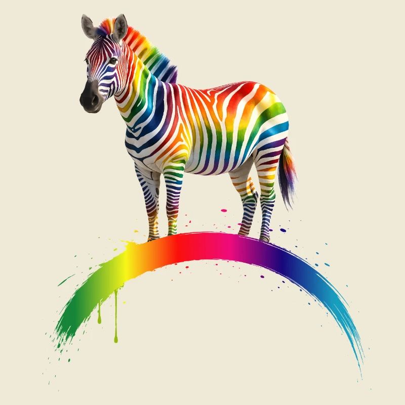 Regenbogen Zebra Farbverlauf Kunst Design