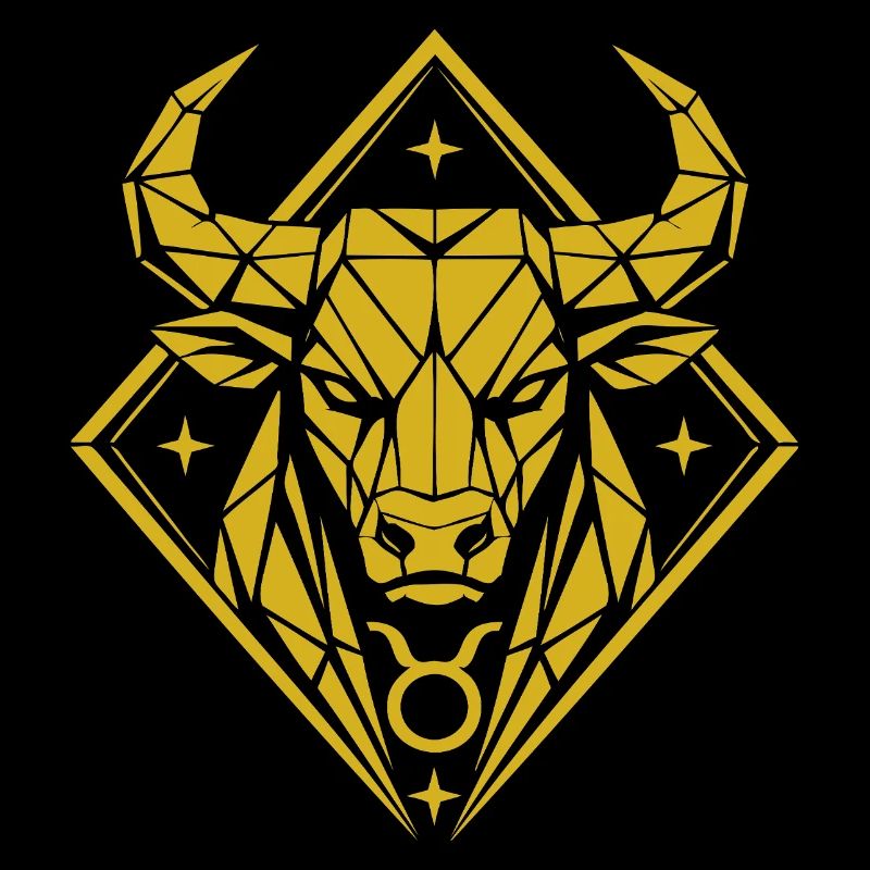 Geometric Bull – Stärke pur - Sternzeichen Stier