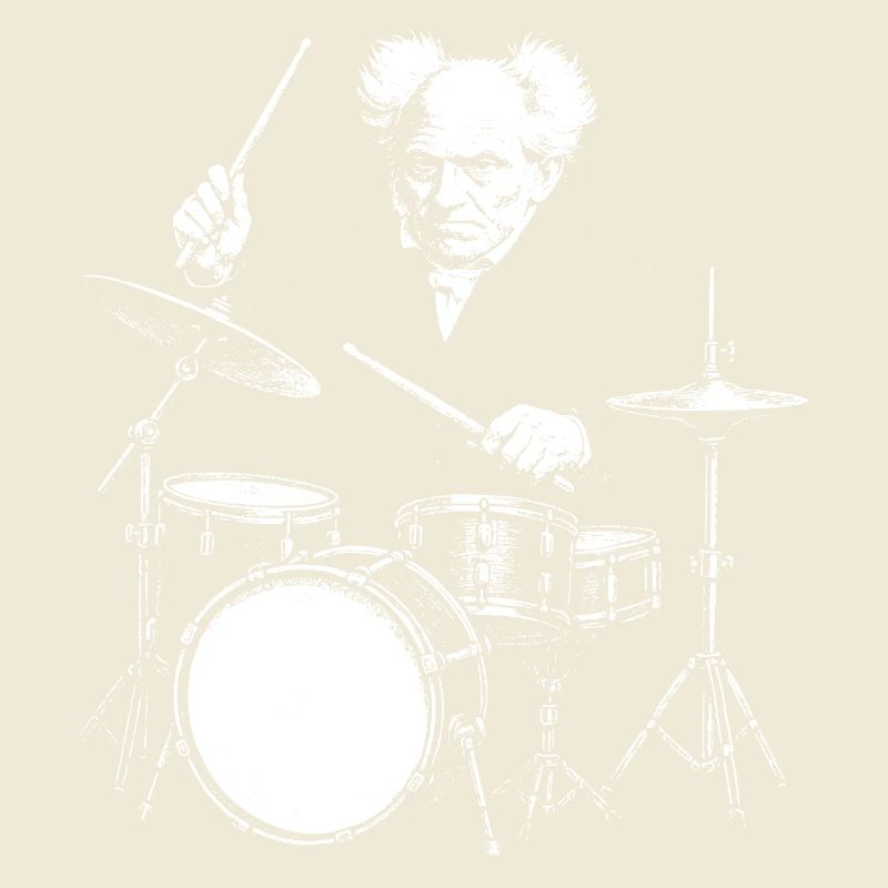 Schopenhauer Schlagzeuger Burst Silhouette