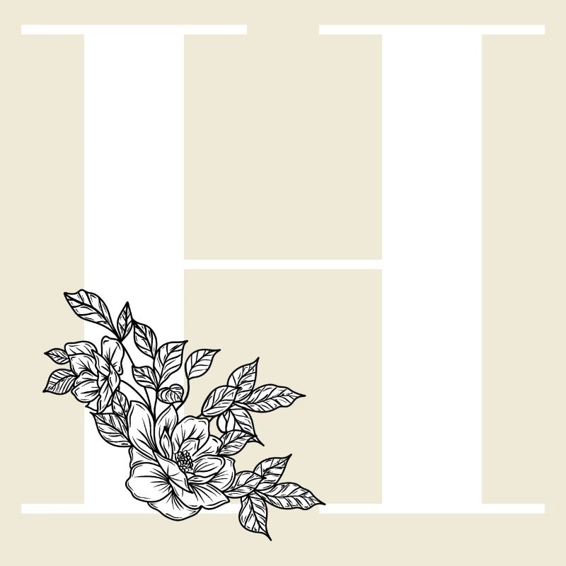 Letter H Flower