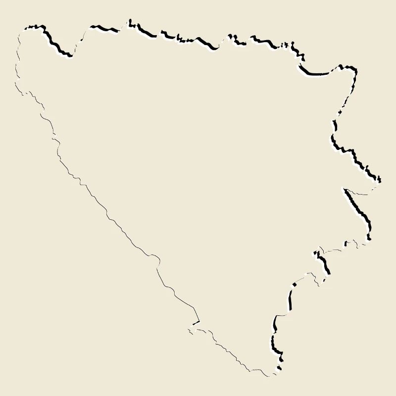 Carte de la Bosnie comme plan