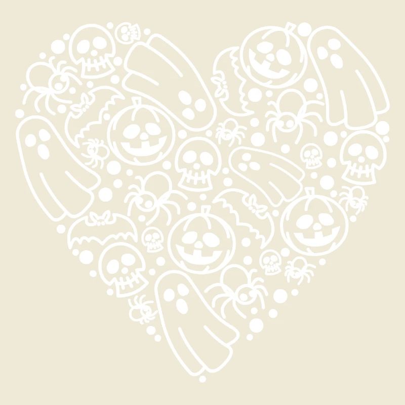 Gruseliges Halloween Zeug Herz Form Süßes oder Saures