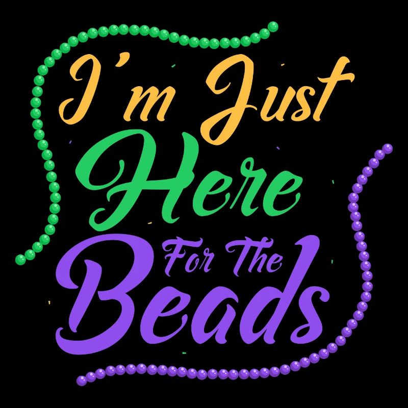 Je suis juste là pour le carnaval de Mardi Gras de perles