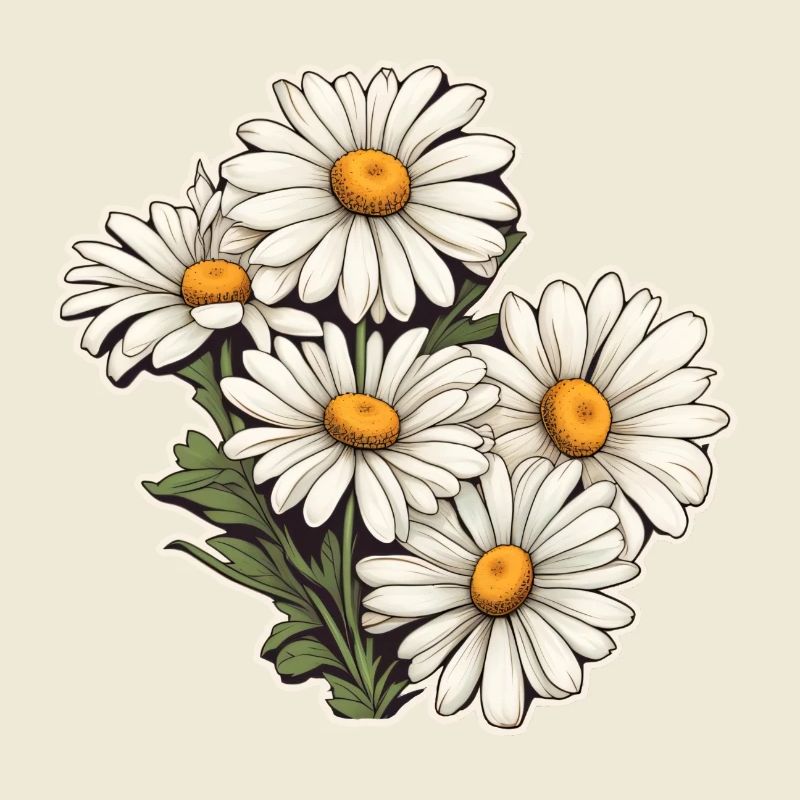 Gänseblümchen 5 Blüten