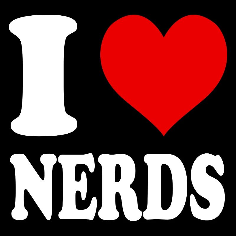 Ich liebe Nerds Herz Lustig Witzig