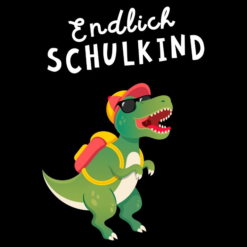 Endlich Schulkind Einschulung Dinosaurier Dino