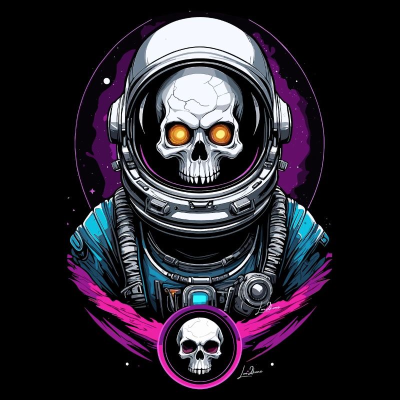 Astronaut Space Skull