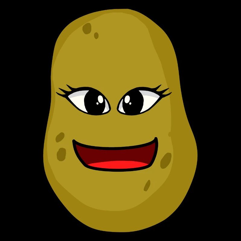 Visage de pomme de terre amical Visages pommes de terre