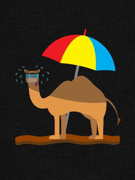 Kids shirt kamel barn motiv sweating kamel