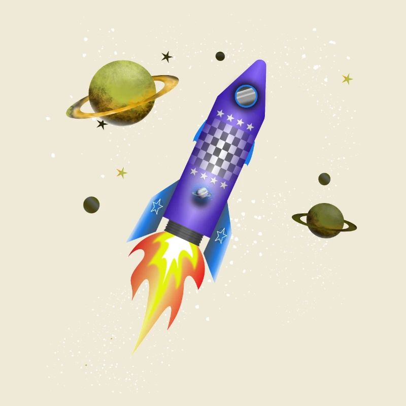 Fusée dans l'espace