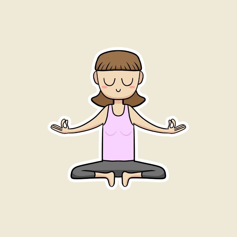 Dessin animé de méditation