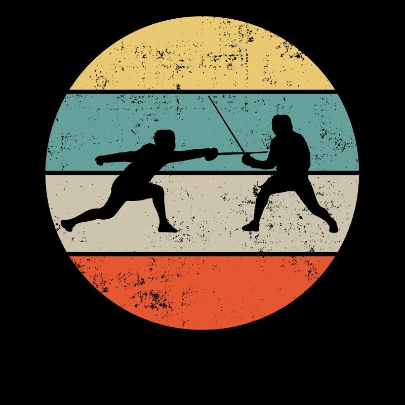Fencing Fencer Retro