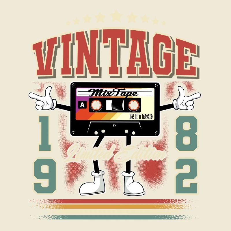 1982 Année de naissance Cassette vintage
