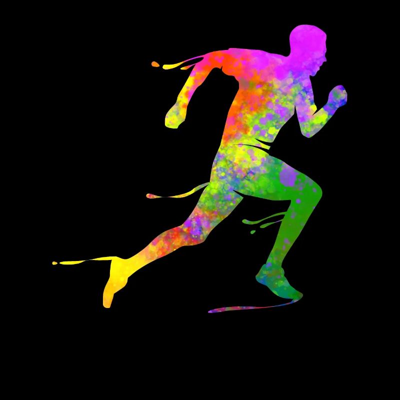 Half Marathon Runner Sprinting Triathlete Finisher