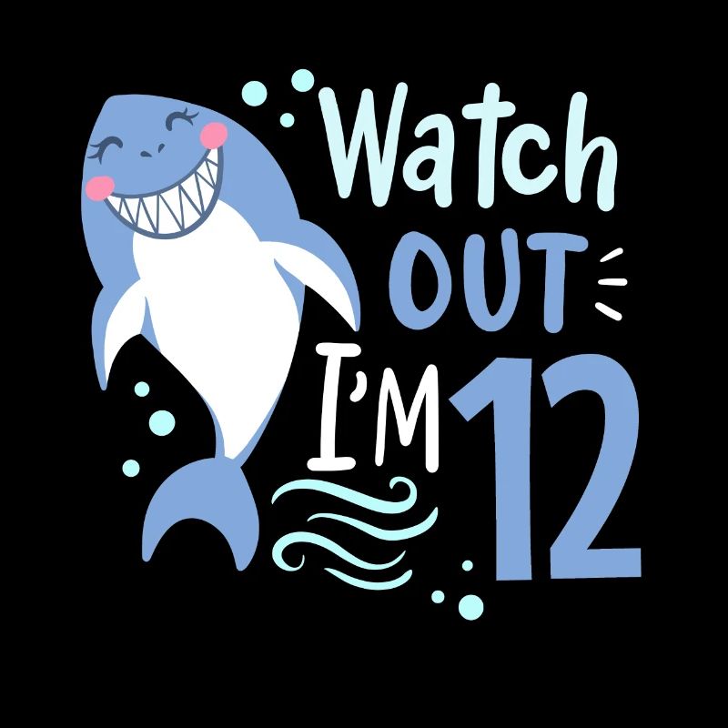 12. Geburtstag ich bin 12 Hai