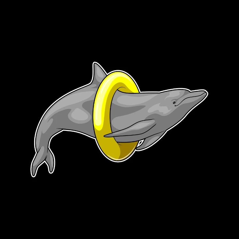 Delfin Schwimmen Rettungsring