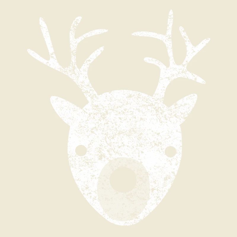 Deer pattern white snow forest christmas skandi