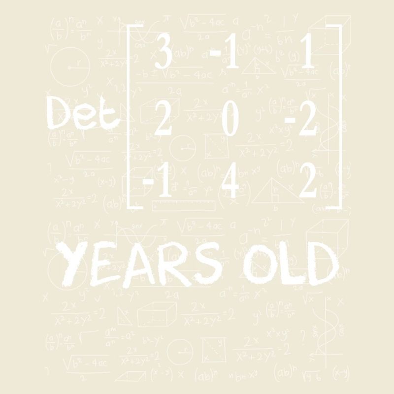 34th birthday 34 years matrix determinant