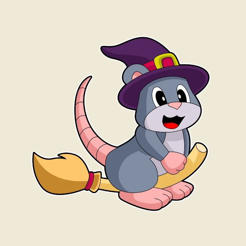 Mouse Witch Broom