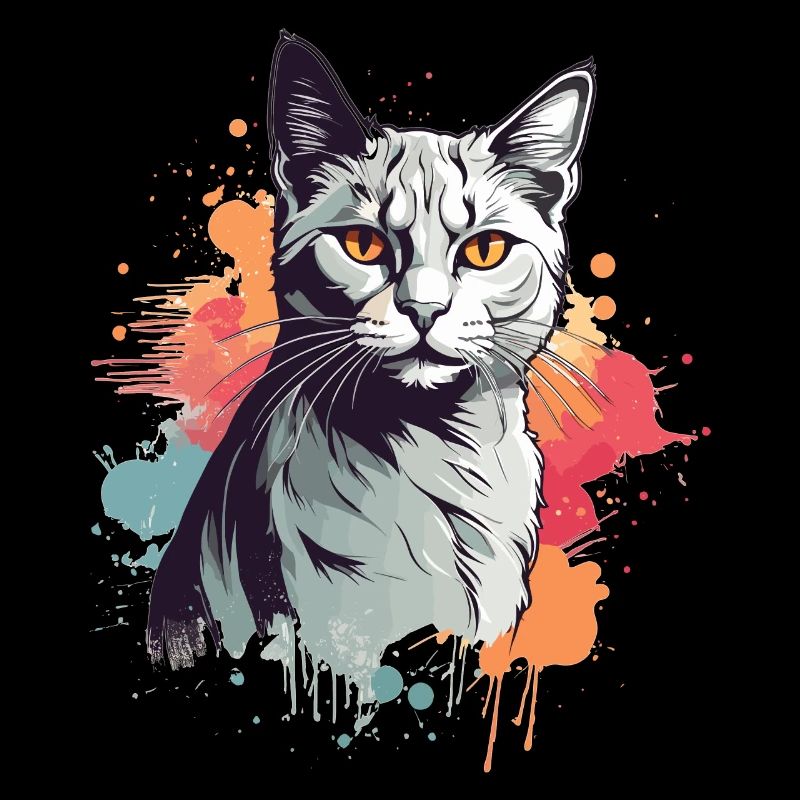 Süße graue Katze