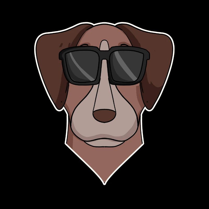 Pointer dog with glasses - cool dog