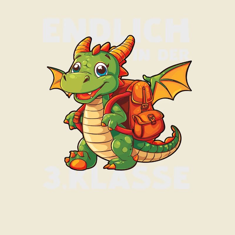 Drache 3 Klasse Jungen Mädchen Schule Drachen