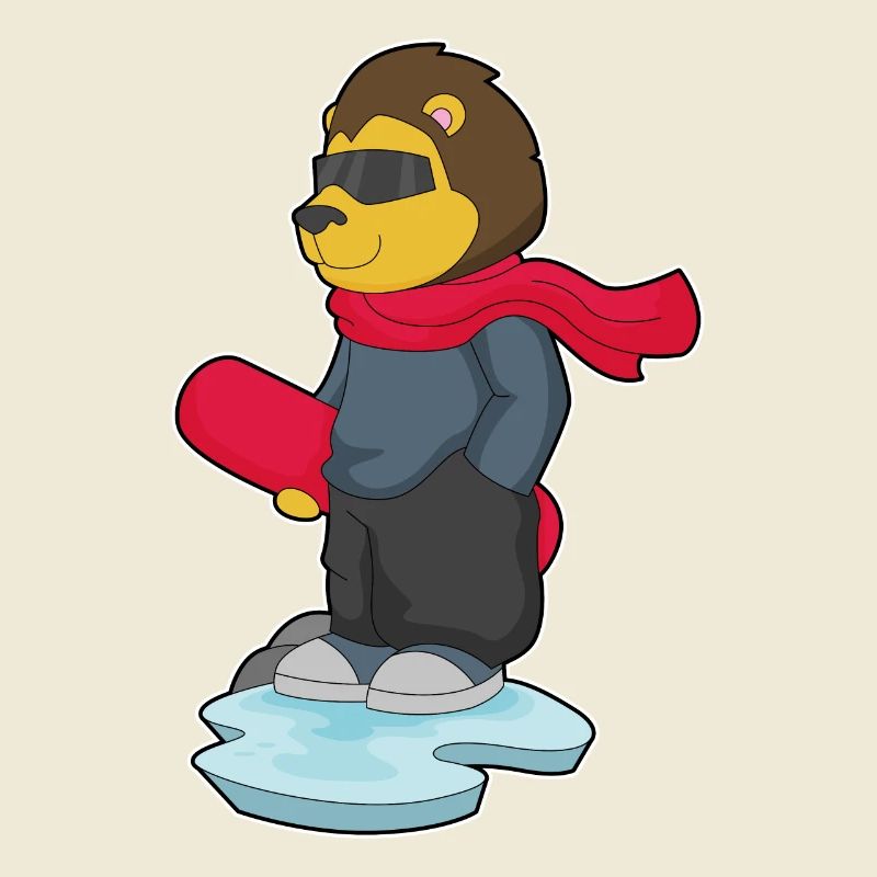 Löwe Snowboarder Snowboard