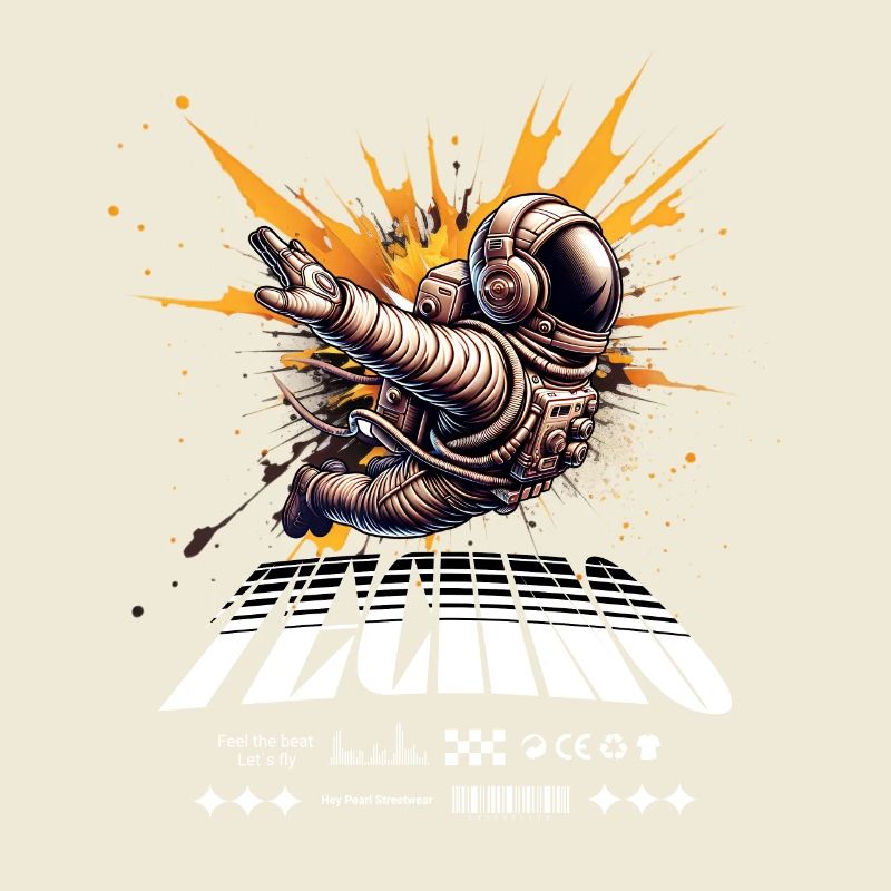 Astronaut in Sprayer Splash Techno