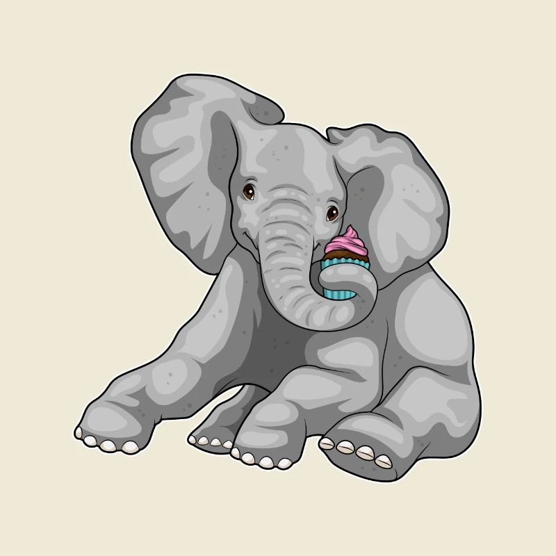 Elefant Cupcake