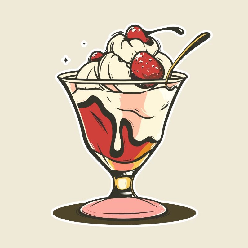 Dessin de coupe glacée